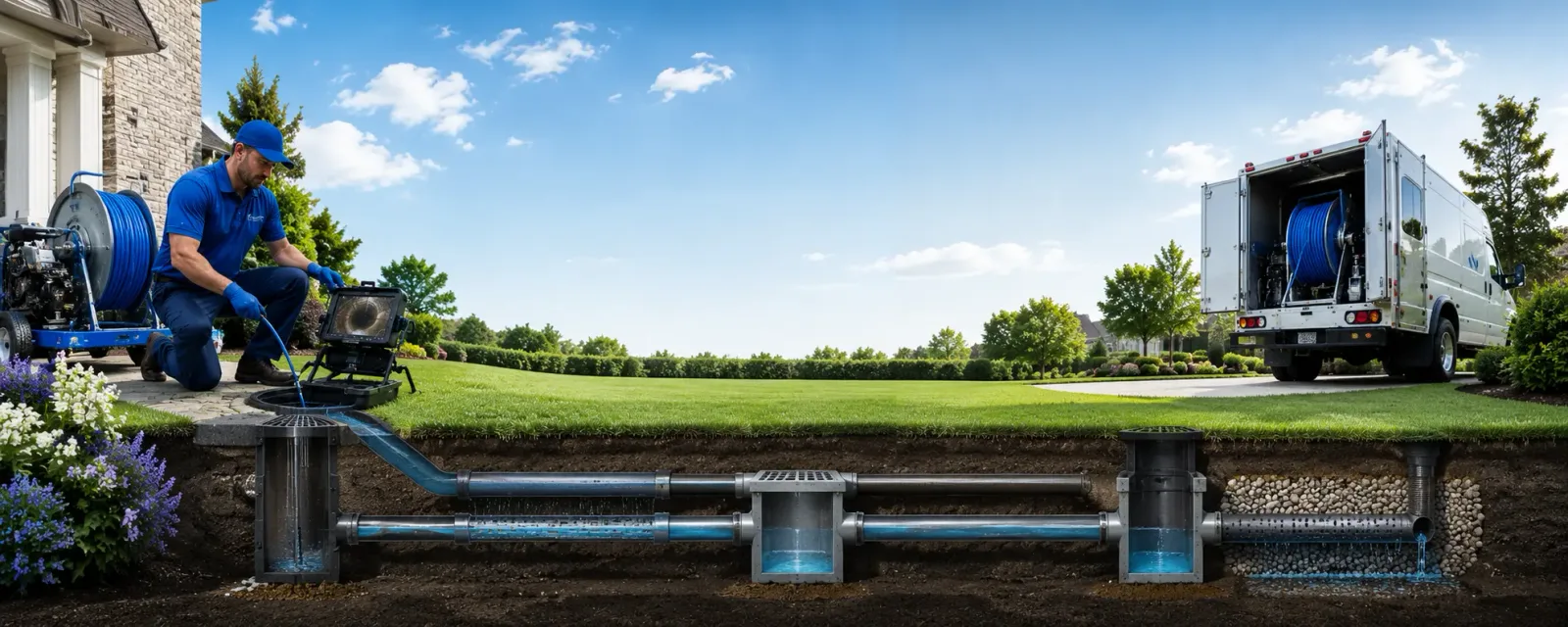 Outdoor drain cleaning information for London, OH